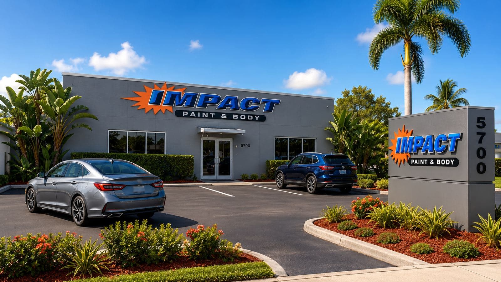 Impact Paint and Body shop exterior